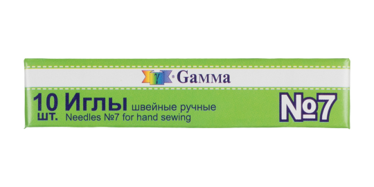 2 упаковки Игл для шитья ручных "Gamma" швейные №7 (10 шт) NIR-07