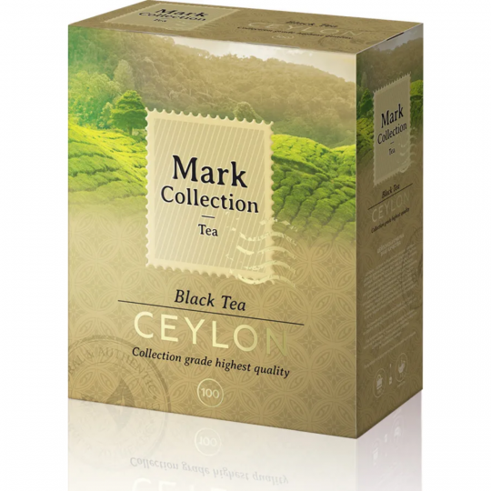 Чай в пакетиках черный Mark Collection CEYLON, 100пак.*2гр.