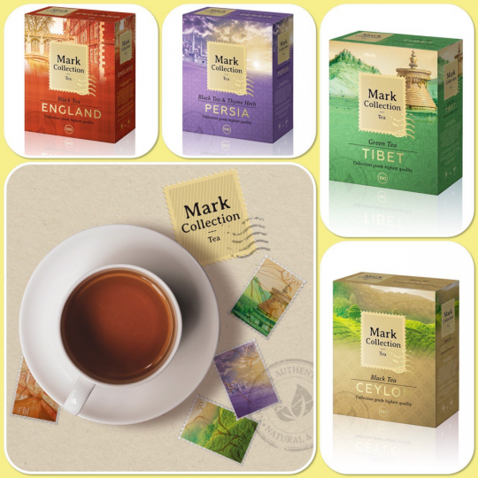 Чай в пакетиках черный Mark Collection CEYLON, 100пак.*2гр.