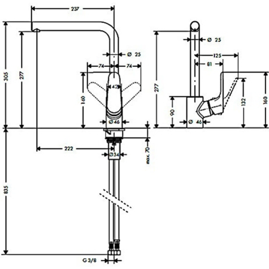 Смеситель «Hansgrohe» Focus, 31817000