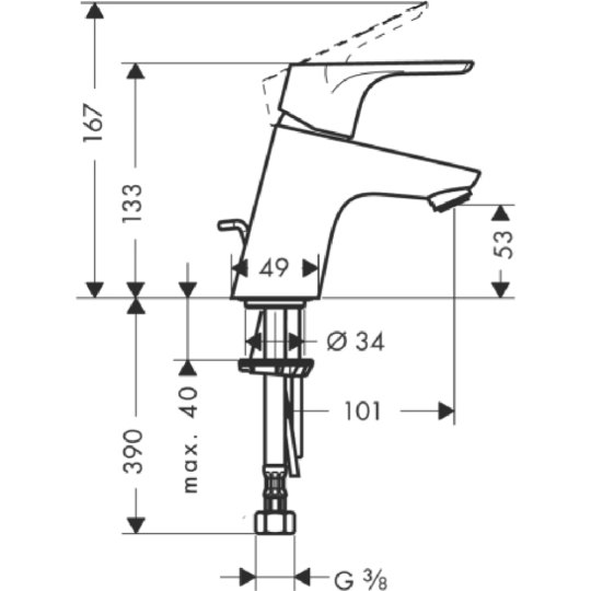 Смеситель «Hansgrohe» Focus E2, 31730000