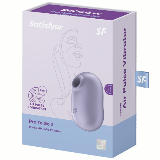 Вакуумно-волновой стимулятор с вибрацией Satisfyer Pro To Go 2 фиолетовый