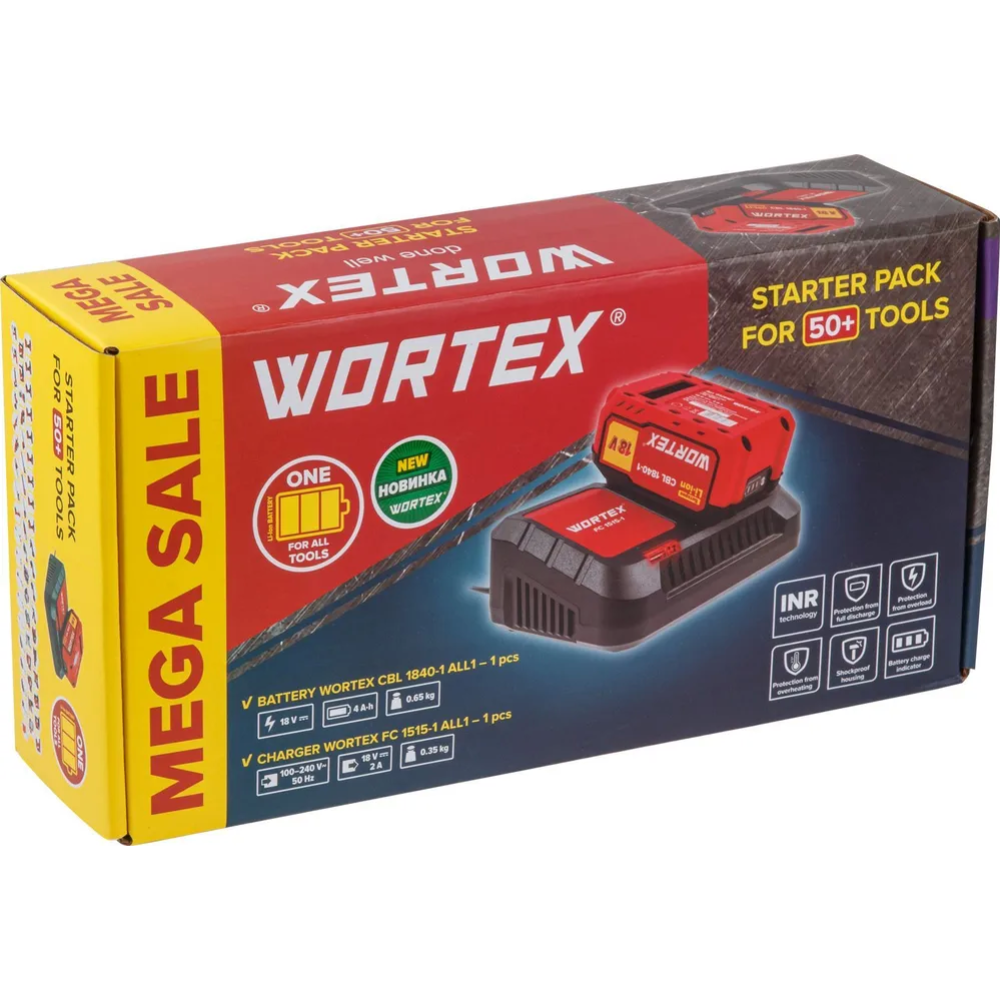 Набор аккумулятор «Wortex» 1329412, с зарядным устройством