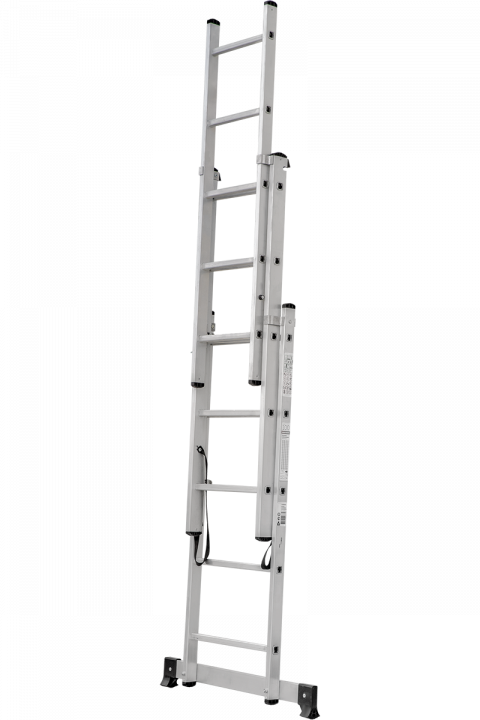 Лестница Новая высота, трёхсекционная, алюминиевая, 3x5 ступеней, NV123