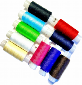 Нитки швей­ные для шитья цветные 10 шт