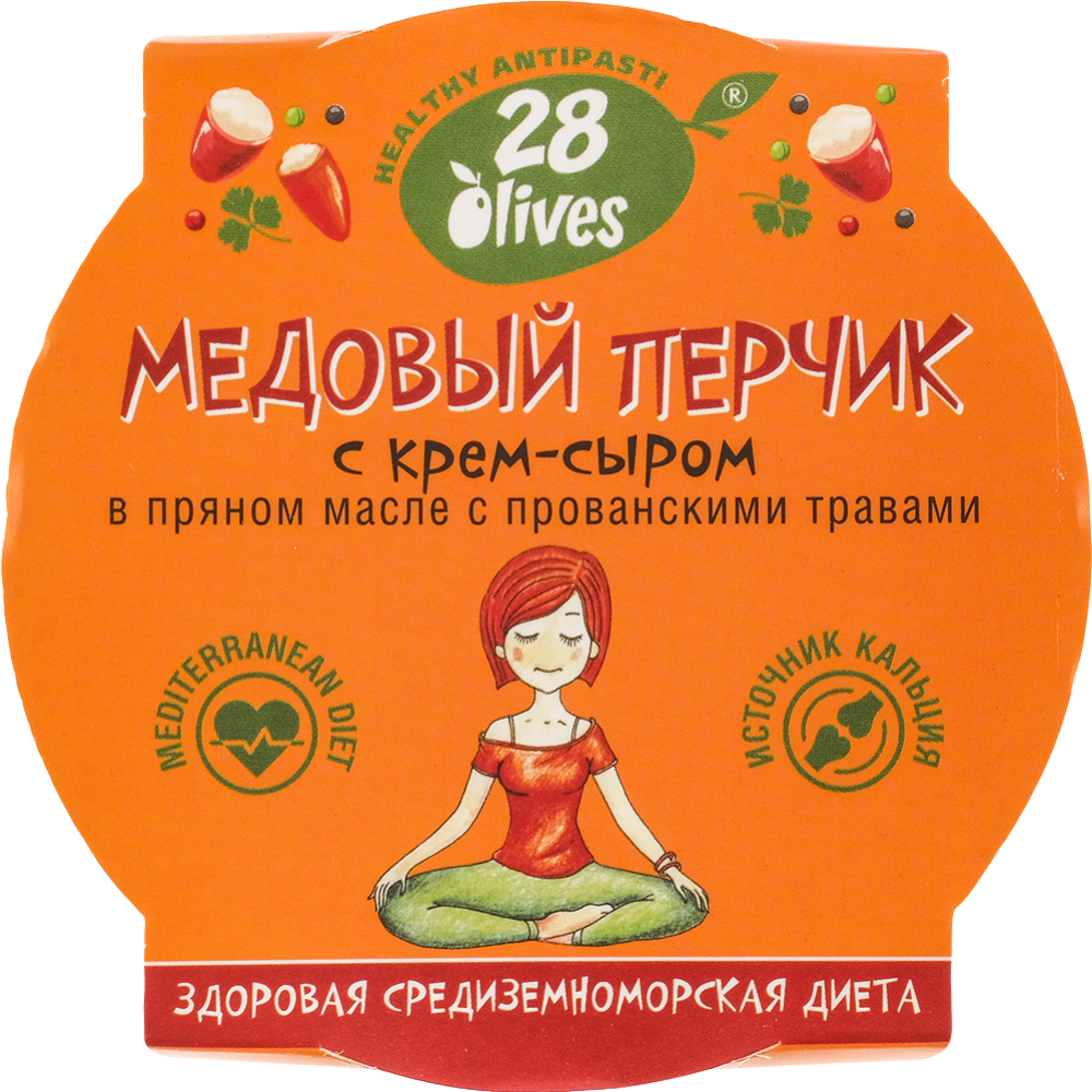 Перчик медовый «28 Olives» с крем-сыром и прованскими травами, 130 г #1