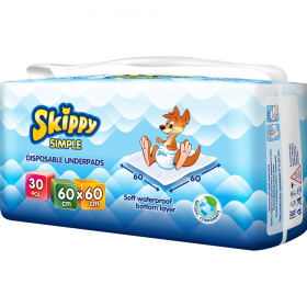 Пе­лен­ки дет­ские «Skippy» Simple, 60x60 см, 30 шт