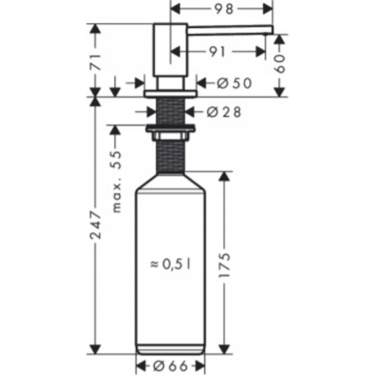 Смеситель «Hansgrohe» M421-H220, 71802000