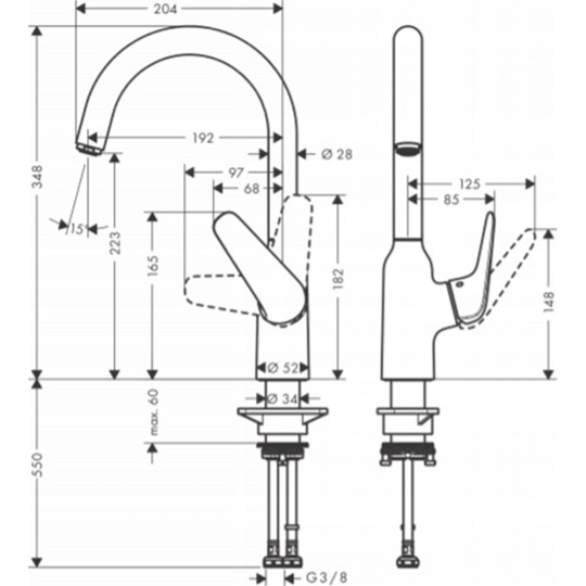 Смеситель «Hansgrohe» M421-H220, 71802000