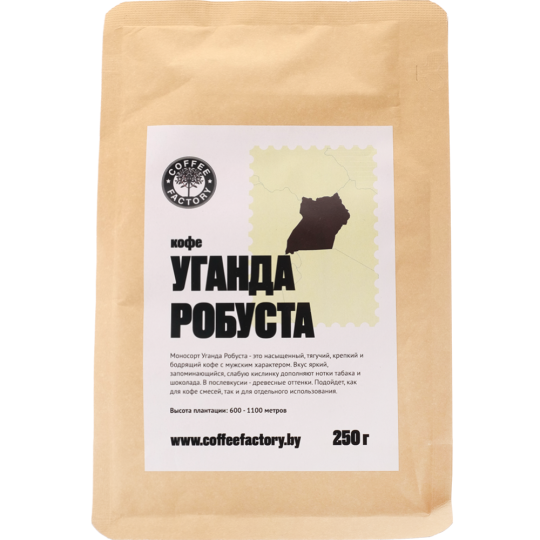 Кофе молотый «CoffeeFactory» Уганда Робуста, 250 г