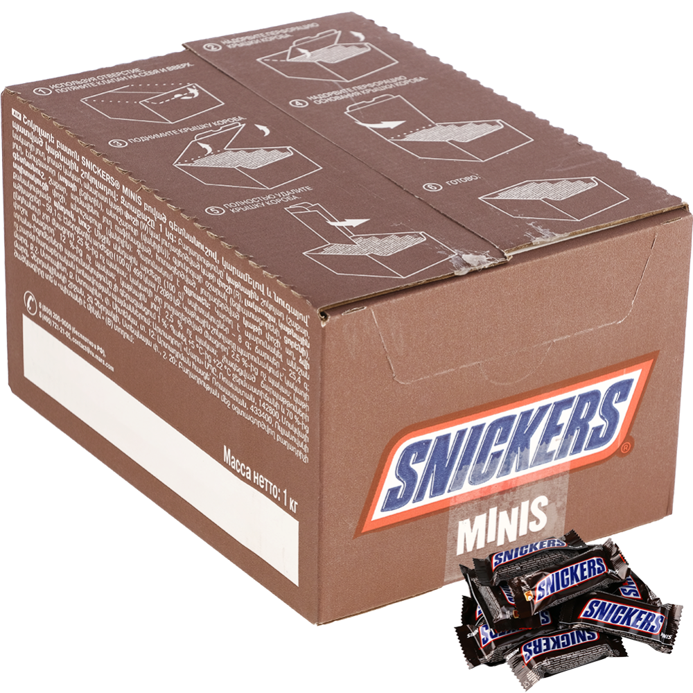 УП.Конфеты глазированные «Snickers» minis, 1 кг