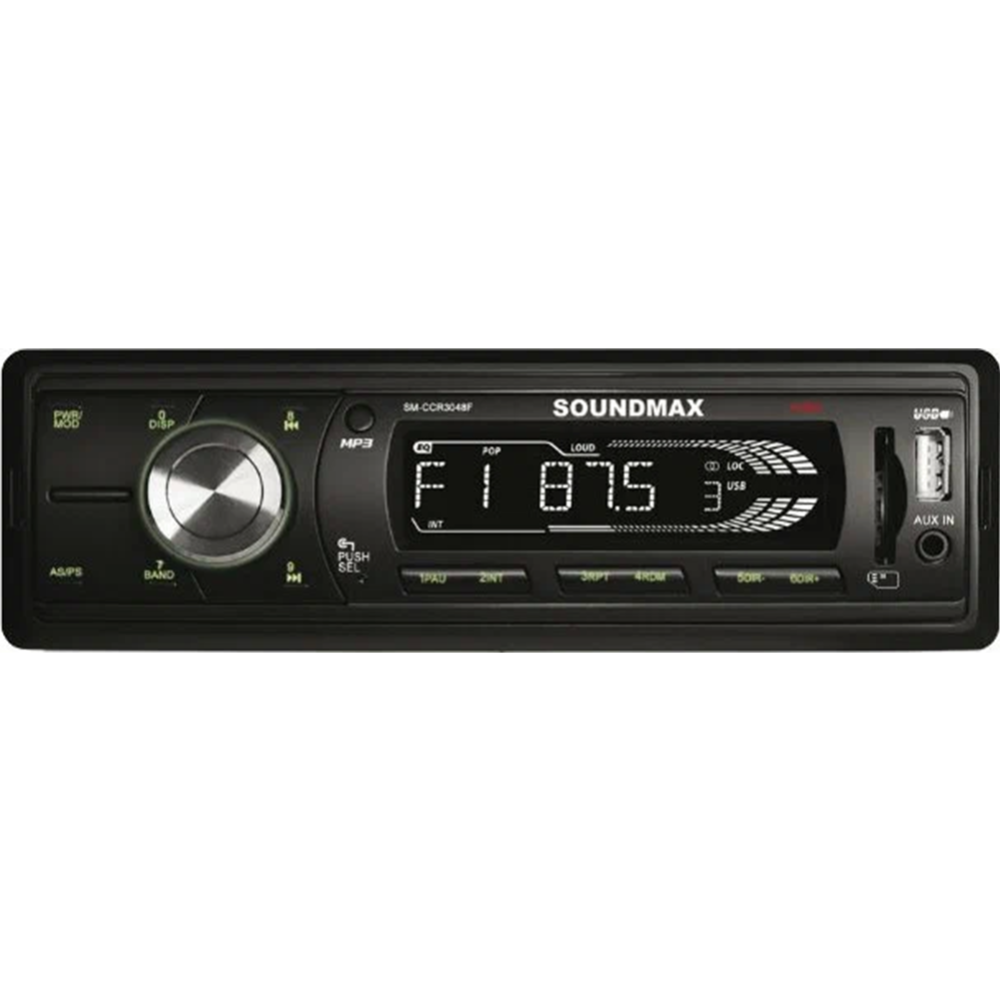 Автомагнитола «Soundmax» SM-CCR3048F, черный