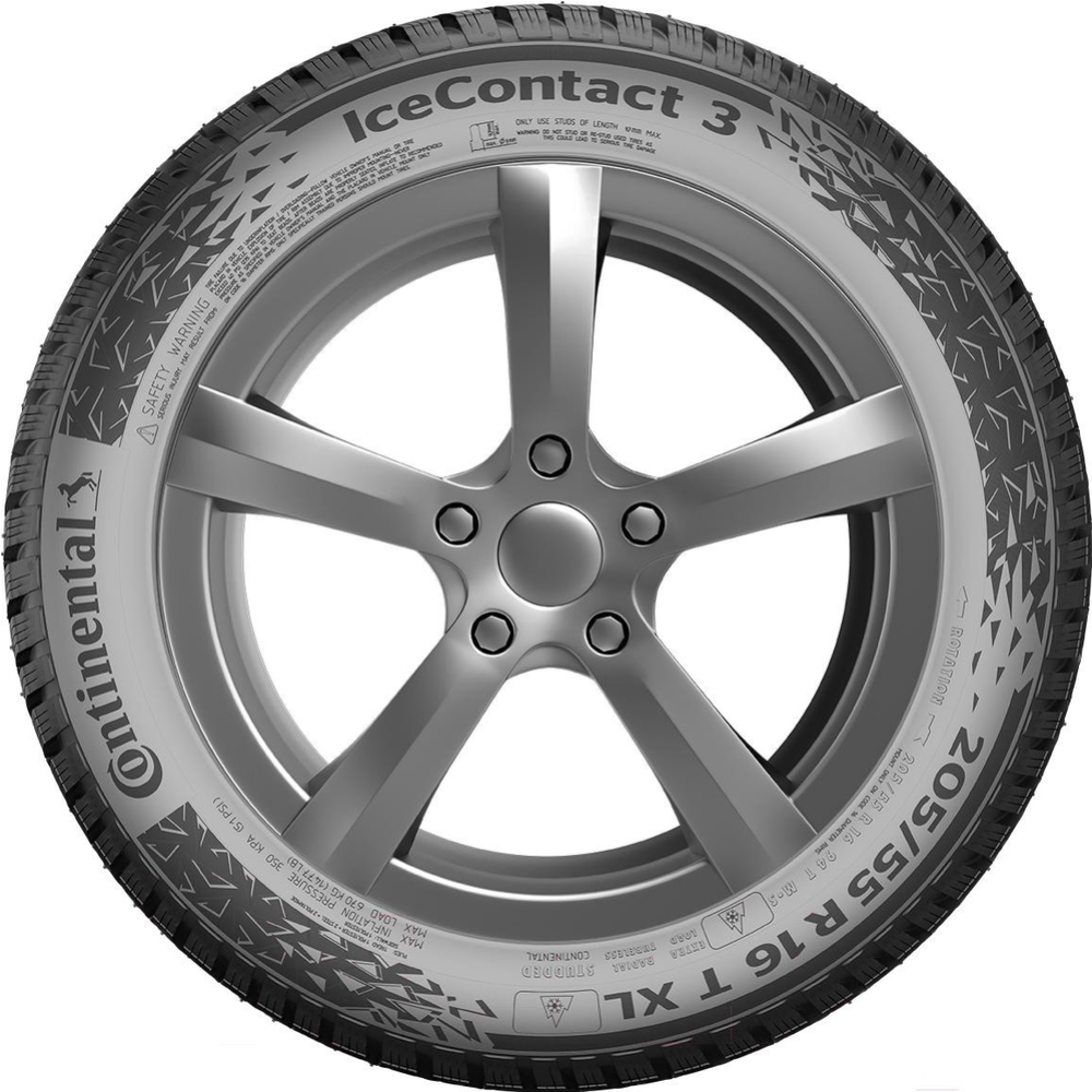 Зимняя шина «Continental» IceContact 3 185/60R15 88T, шипы