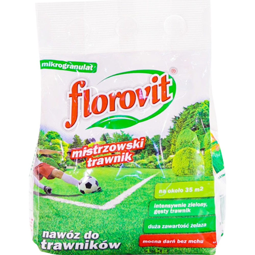 Удобрение для газонов с добавкой железа «Florovit» гранулированное, 1 кг.