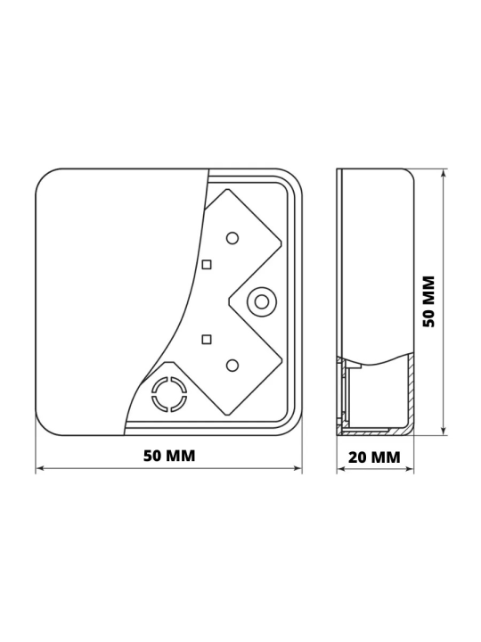 Коробка распаячная КР 50х50х20 ОП белая, IP40, с клем. колодкой, TDM SQ1401-0902(10)