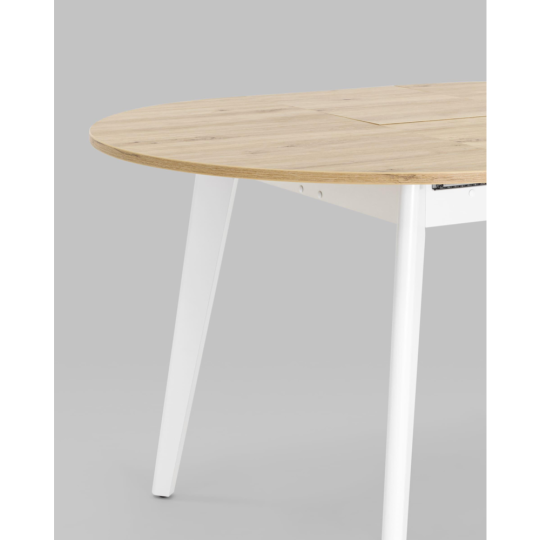 Стол «Stool Group» Rondo, 80.557.01 8029, дуб/белый, 100-135х100 см