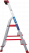 Стремянка ПРОФИ, 3 года гарантии, алюминиевая, 3 широкие ступени 130 мм, лоток-органайзер, NV3118, Новая высота, 3118103