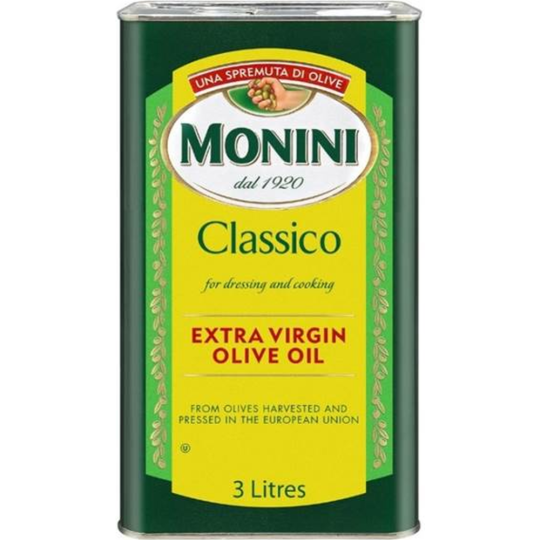 Масло олив­ко­вое «Monini» Classico Extra Virgin, нера­фи­ни­ро­ван­ное, 3 л