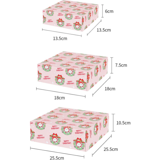 Коробка подарочная «Miniso» Mini Family, розовый, 2010376810101, 3 шт