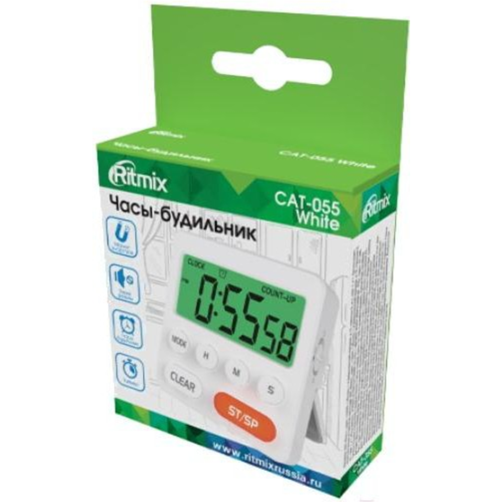 Цифровые часы-будильник «Ritmix» CAT-042 white