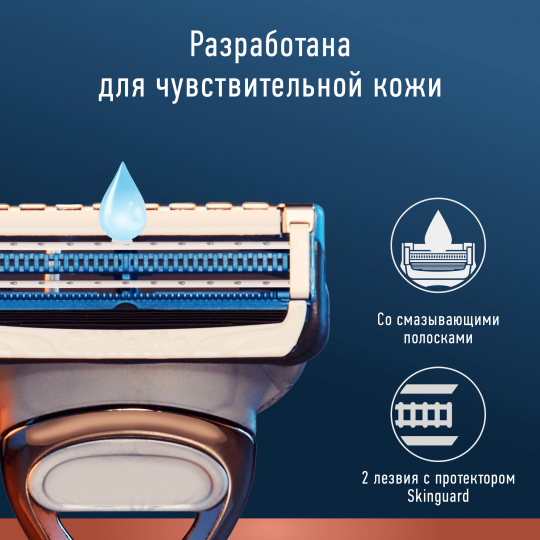 Бритва / станок для бритья мужской Gillette King C. с 1 кассетой для чувствительных участков кожи