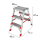 Стремянка ПРОФИ, 3 года гарантии, 2x3 широкие ступени 130 мм, площадка 260 мм, NV3127, Новая высота, 3127203