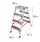 Стремянка ПРОФИ, 3 года гарантии, 2x4 широкие ступени 130 мм, площадка 260 мм, NV3127, Новая высота, 3127206