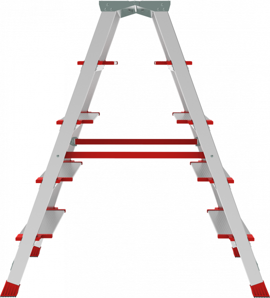 Стремянка ПРОФИ, 3 года гарантии, 2x5 широких ступеней 130 мм, площадка 260 мм, NV3127, Новая высота
