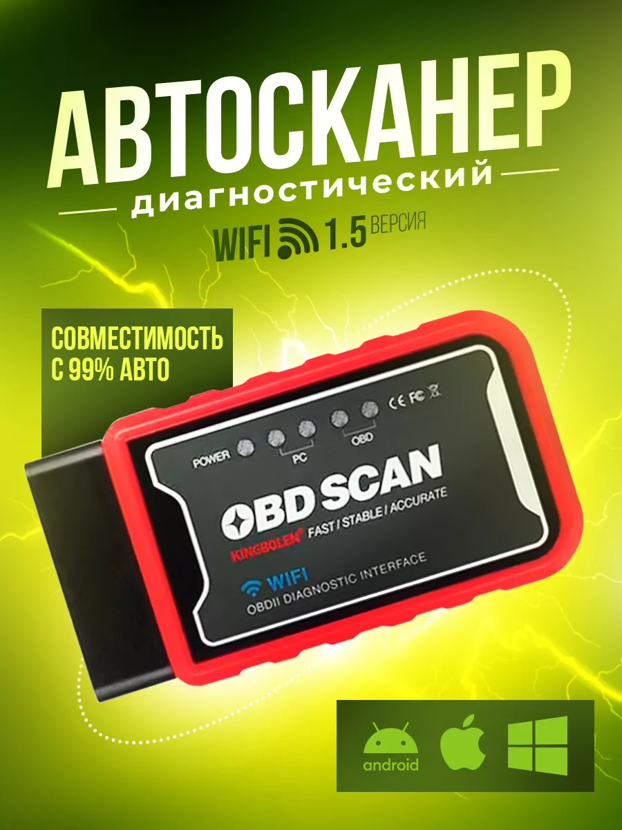 Автосканер для диагностики автомобиля OBD II