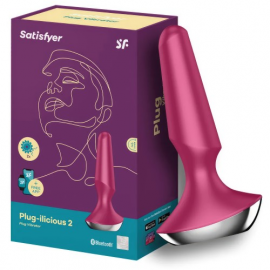 Анальный смарт-стимулятор с вибрацией Satisfyer Plug-ilicious 2 розовый