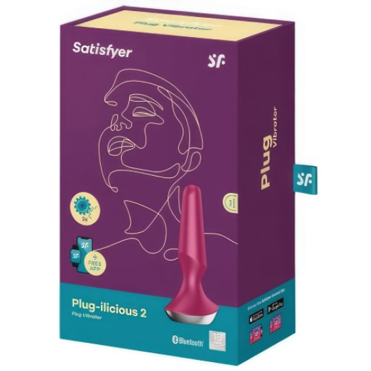 Анальный смарт-стимулятор с вибрацией Satisfyer Plug-ilicious 2 розовый