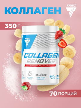 Коллаген Trec Nutrition Collagen Renover 350 г, Клубника-банан