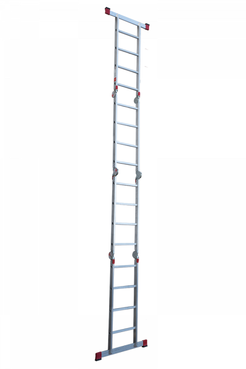 Лестница-трансформер Новая высота, профессиональный, ширина 400 мм, 4x4 ступени, с помостом, NV333