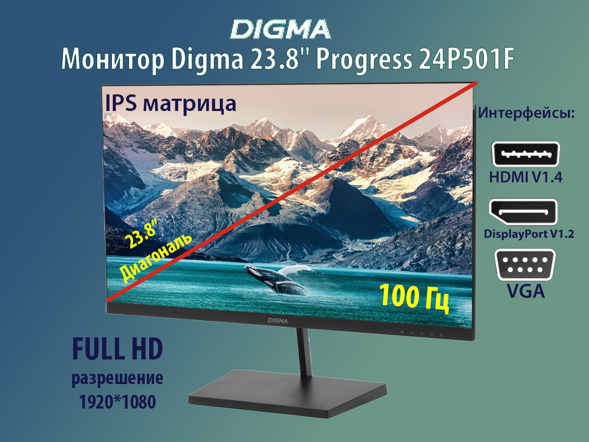 Монитор Digma 23.8" Progress 24P501F