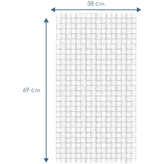 Коврик для ванной «Вилина» Мозаика, 6979, прозрачный, 38x69 см