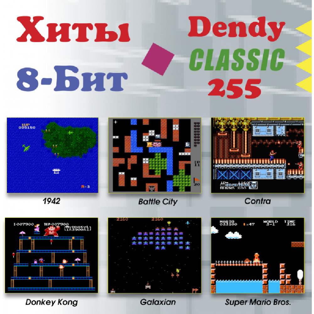 Игровая приставка «Dendy» Classic, 255 игр