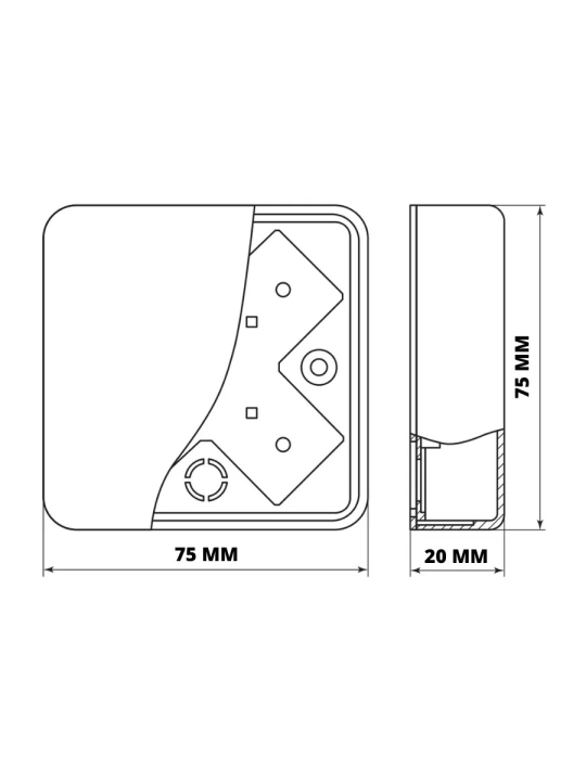 Коробка распаячная КР 75х75х20 ОП бук, с клемной колодкой, IP40 TDM SQ1401-0304(10)