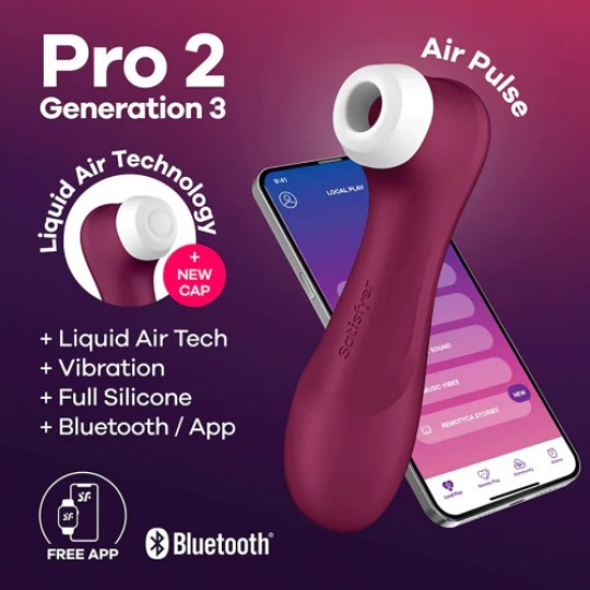 Вакуумно-волновой бесконтактный смарт-стимулятор Satisfyer Pro 2 Generation 3 Connect App