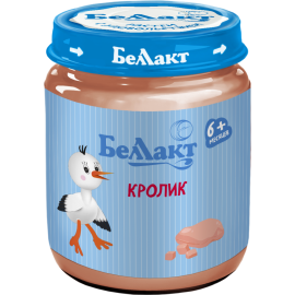 Пюре мясное «Бел­лак­т» кролик, с 6 месяцев, 95 г