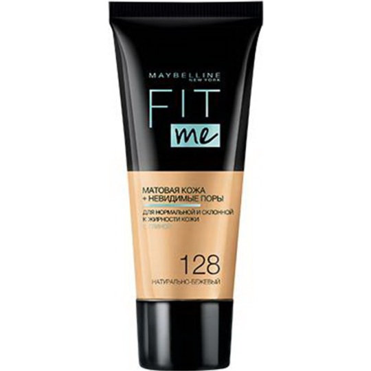 Крем тональный «Maybelline» Fit Me, тон 128, натурально-бежевый, 30 мл