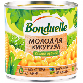 Ку­ку­ру­за кон­сер­ви­ро­ван­ная «Bonduelle» слад­кая мо­ло­дая, 340 г