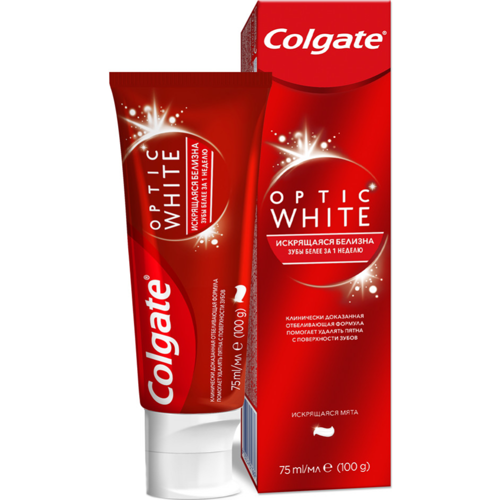 Картинка товара Зубная паста «Colgate» Optic White, 75 мл