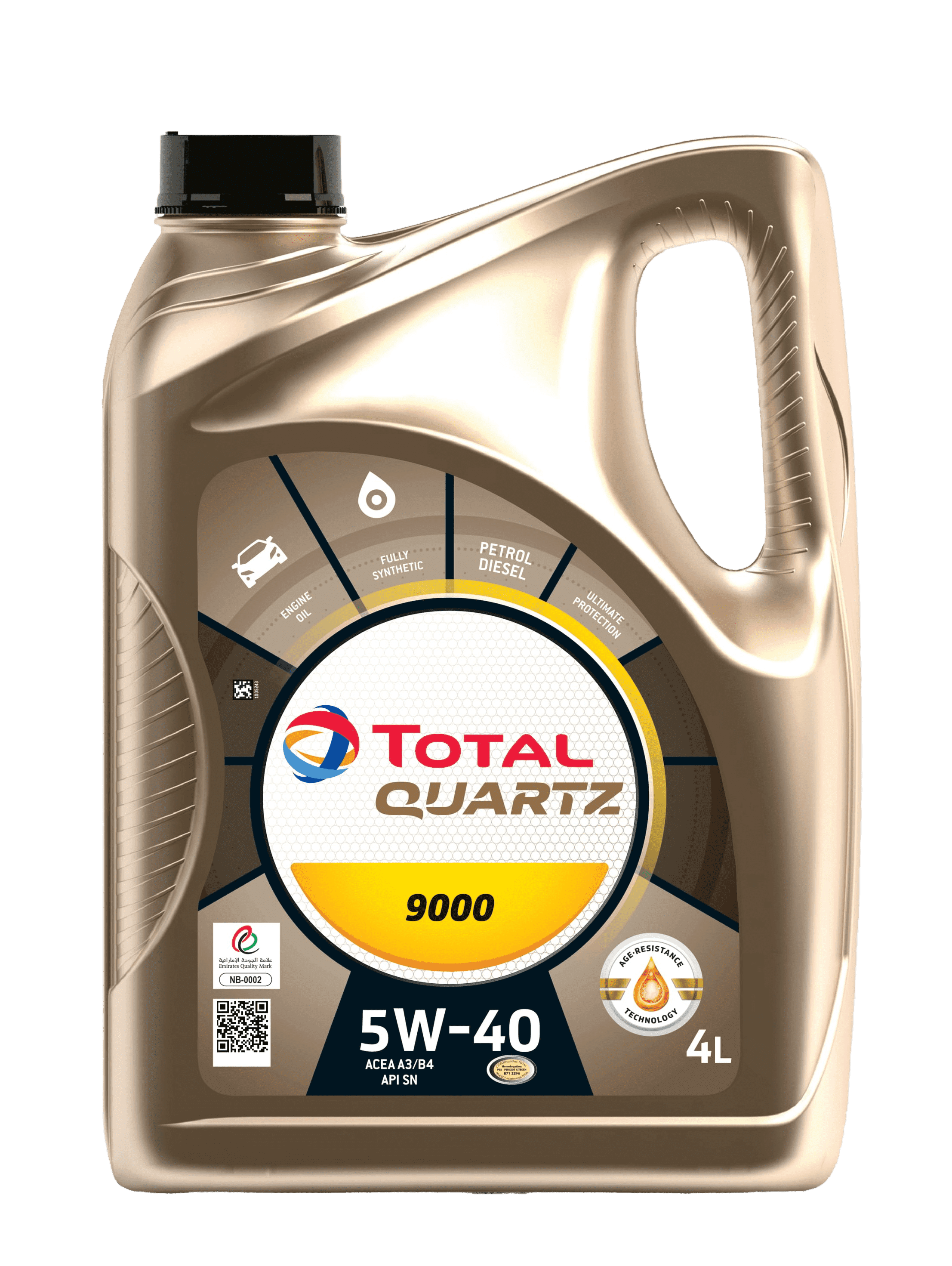 Моторное масло Total Quartz 9000 5W-40 4л