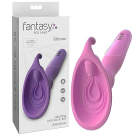 Вакуумный стимулятор клитора с плавающей головкой и вибрацией Fantasy For Her Vibrating Roto Suck-Her