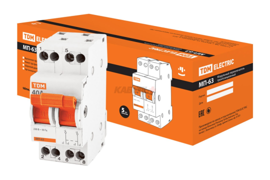 Модульный переключатель трехпозиционный МП-63 2P 40А TDM