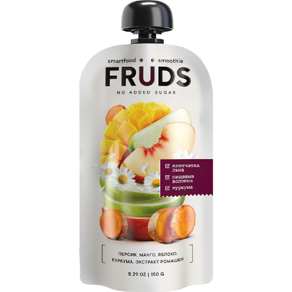 Пюре «Fruds» из яблок, персика и манго, 150 г #0