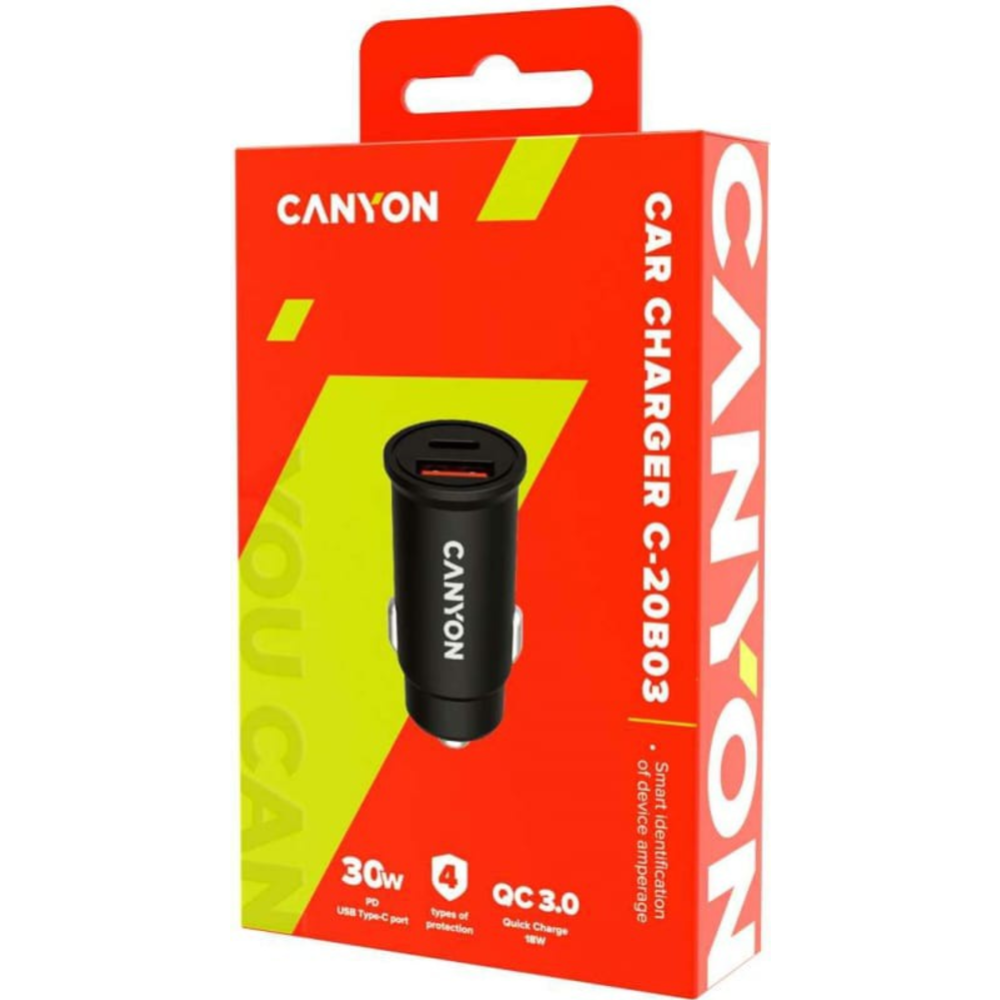 Автомобильное зарядное устройство «Canyon» CNS-CCA20B03