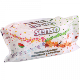 Влаж­ные сал­фет­ки «Senso» уни­вер­саль­ные, 100 шт