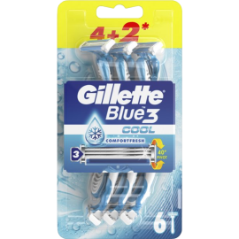 Бритвы одноразовые «Gillette» Blue 3  Cool, 6 шт