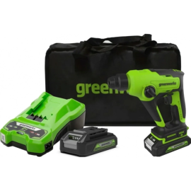 Перфоратор «Greenworks» GD24SDS1K2, 3803107UA